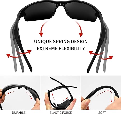 Miniatura 4 de KANASTAL Sport Sunglasses Men Women Polarized UV400 Sun Glasses Half Frame Racing Cycling Sunglasses