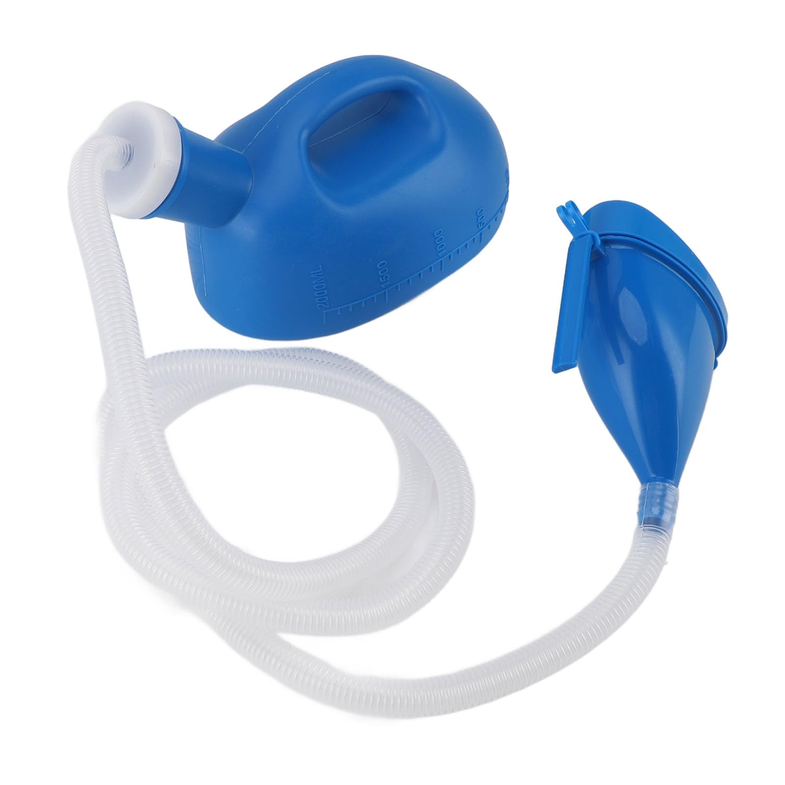 Generic Pee Bottles for Men, 2000ml Urine Bottle Portable Urinal for Men with Sealed Lid Long Tube Soft Mouth Portable Thick Pee Bottle Unisex Urinal Bottle for Men Women