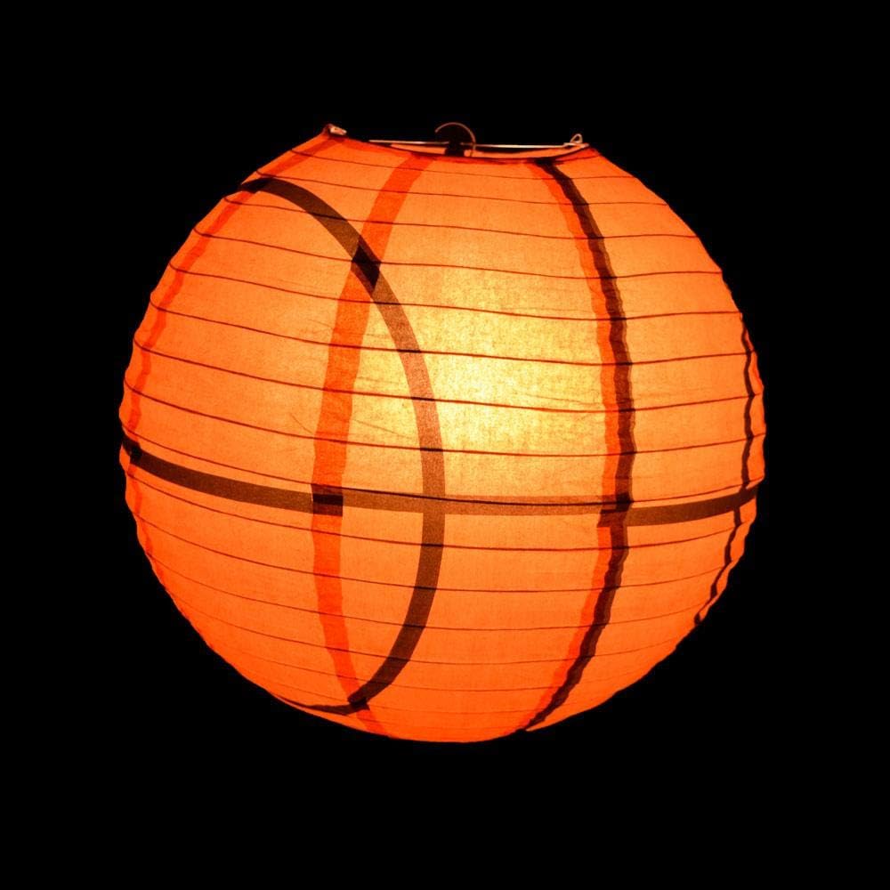 PaperLanternStore.com 14 Inch Basketball Shaped Paper Lantern Decorative