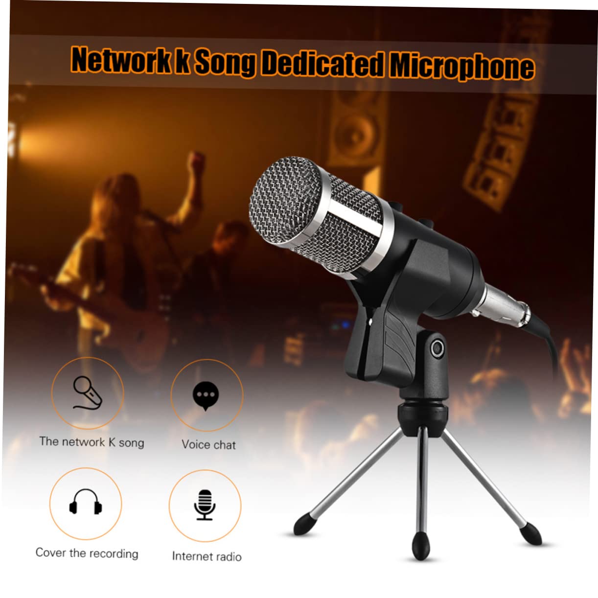 Kondensatormikrofon mit Winkelverstellung und Feststellknopf für Radiosendungen Voice-Overs und Aufnahmen Inkl Schaumstoffeinlage zum Halten und Schützen Standard-schraubadapter