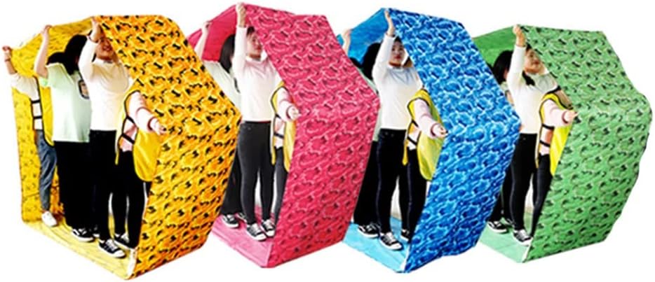 4 PCS Teamwork Games Playing Run Mat, Adult Kids Field Day Outdoor Carnival Event Team Building Game, for 2-18 People (Size : Adult-20M)