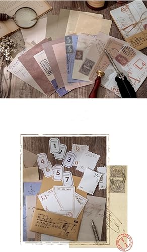 Miniatura 6 de ZXMNBH Papel para álbum de recortes, kit de ensayo, collage diario, planificador, materiales, suministros de decoración de diario basura para