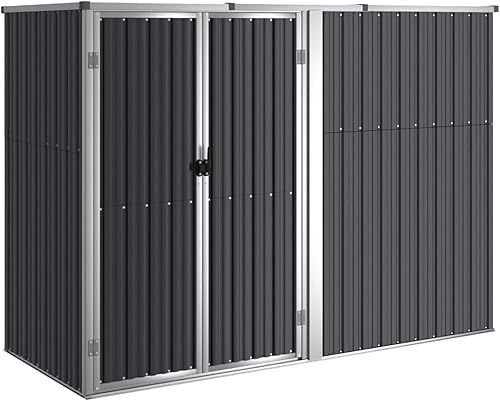 Cobertizo de herramientas de jardín de acero galvanizado, cobertizo de almacenamiento de herramientas para exteriores, casa de almacenamiento con