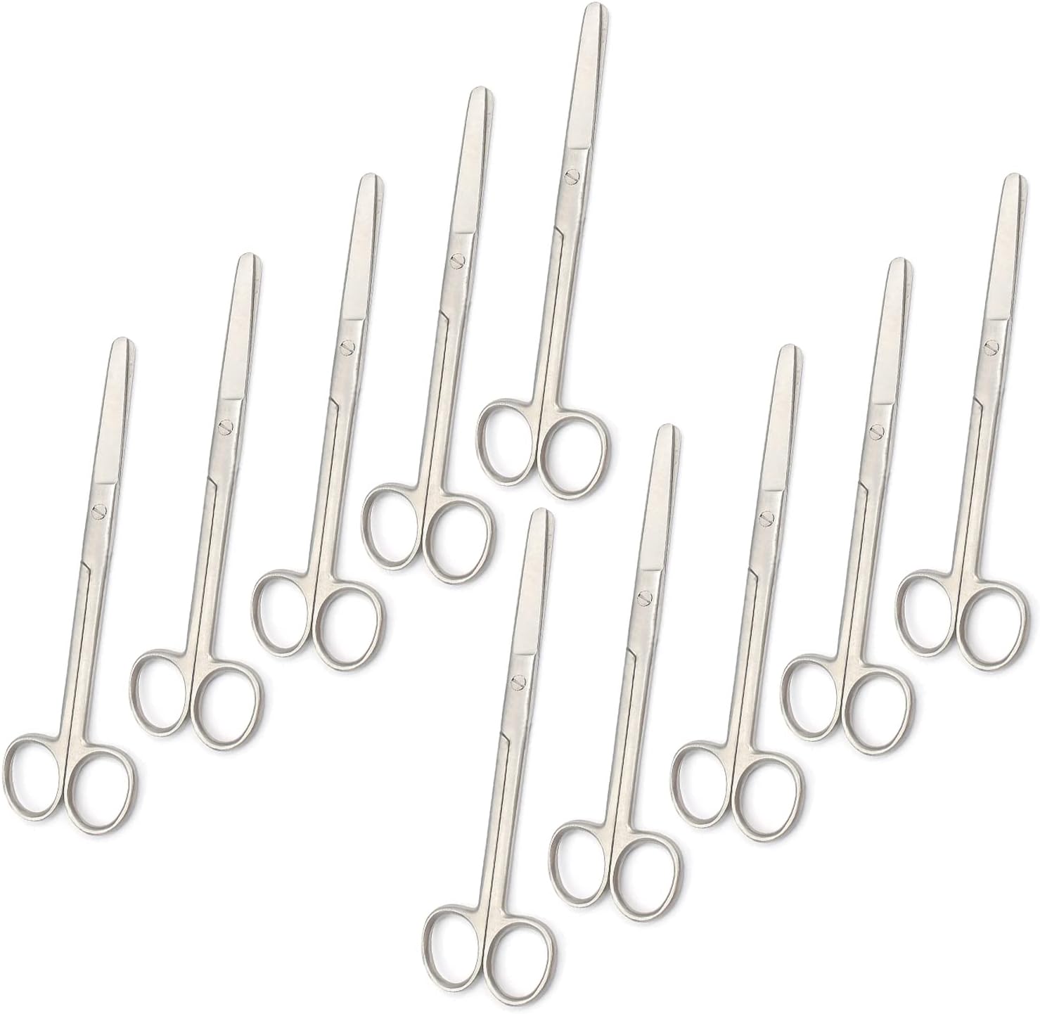OdontoMed2011® 10 PCS SCISSOR BLUNT/BLUNT 7.25" BANDAGE UTILITY STAINLESS STEEL ODM