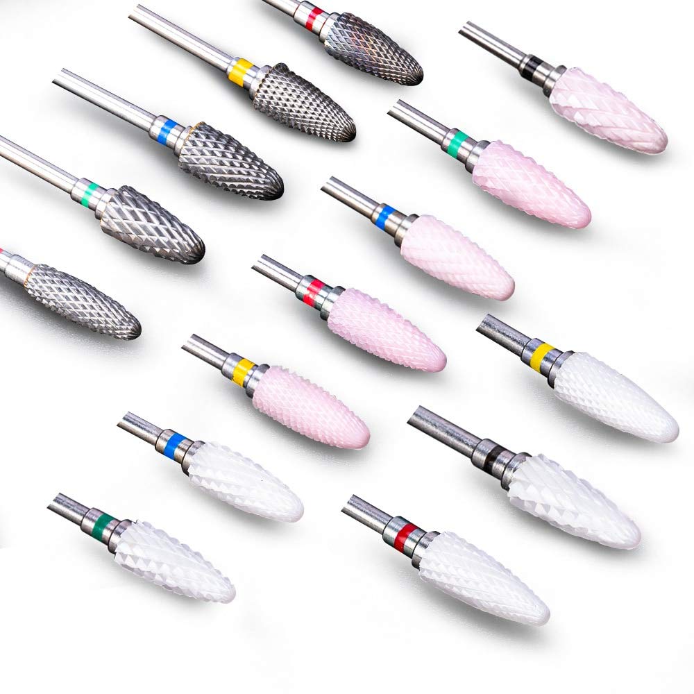 Ceramic Carbide Nail Drill Bit Rotate Burr Milling Nail Cutter Bits Electric Drill Machine for Manicure Pedicure Tools 3