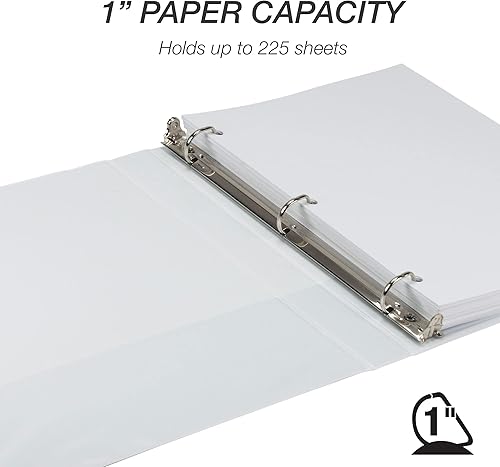 Vista 80 de Samsill - Carpeta de anillos redondos de 3 pulgadas, respetuosa con el medio ambiente, con certificado USDA Biobased, colección de moda, paquete