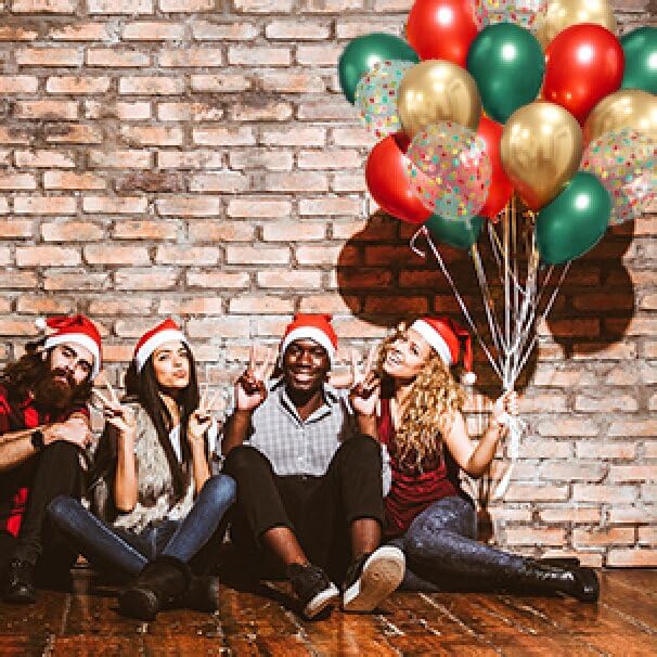 Image of Red and Green Balloons, 70-pack Gold Red Green Balloons for Christmas