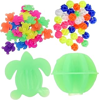 TEHAUX 61 Pçs Miçangas De Raios De Bicicleta Acessórios De Brilho Acessórios De Tartaruga Bicicleta Infantil Decoração De Raios De Bicicleta Colorida Decoração De Roda De Plástico Clipes