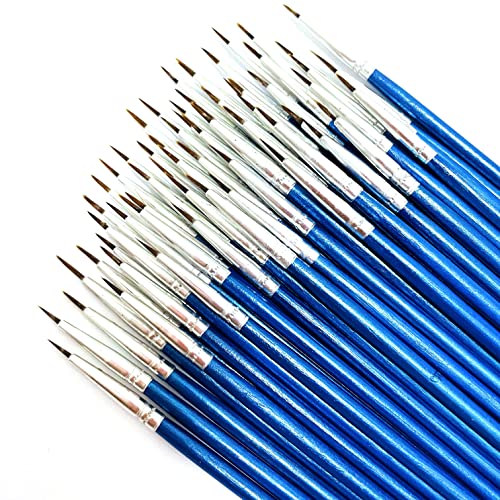 Ruihcby[60 Pack] Pointed Round Painting Brush,Hand Made Thread Drawing Brush,Detail Paint Brush For Acrylic, Oil And Watercolor (S(#0)) #TOP6