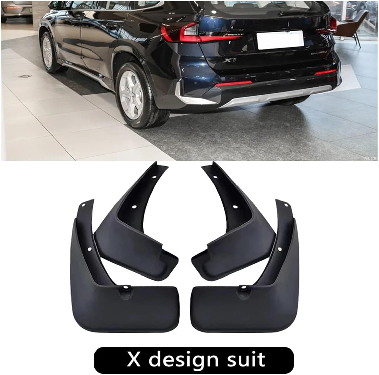 Car Protective Gear Car Fit for BMW X1 Accessories 2023 2024 U11 U12 Car Mudflap Front Rear Flaps Splash Mud Car Accessories Mud Flaps Secure (Color : Style B)