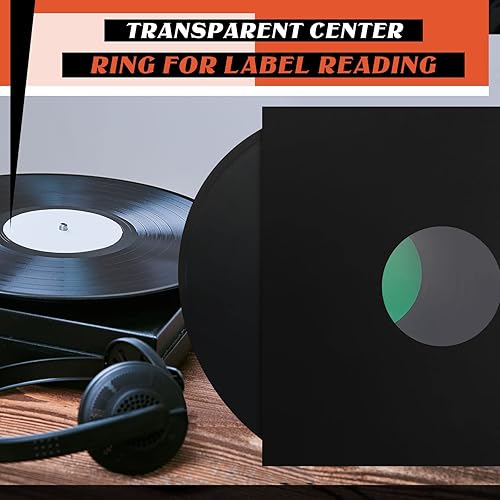 Miniatura 5 de Henoyso 40 fundas para discos de vinilo en blanco, chaquetas cuadradas de 12 pulgadas con mangas interiores para álbumes, colecciones de discos de