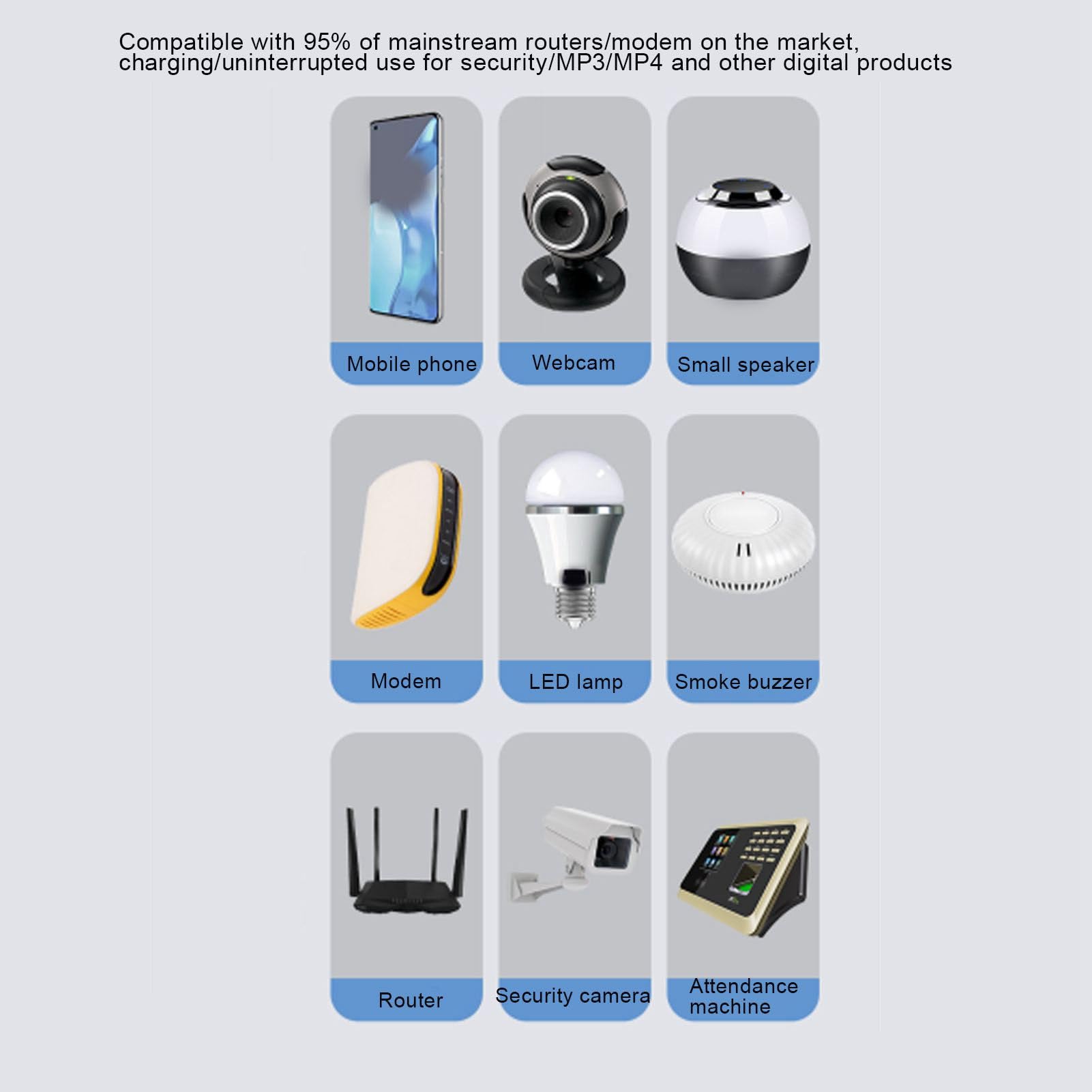 Pyhodi Mini UPS Battery Backup dla RouteróW, UPS Battery Backup 10400 MAh USB 5V DC 5V 9V 12V Poe 15V 24 V Maksymalnie 18 W Modem Zasilający Router, Nieprzerwane (Wtyczka UE 85-265V)