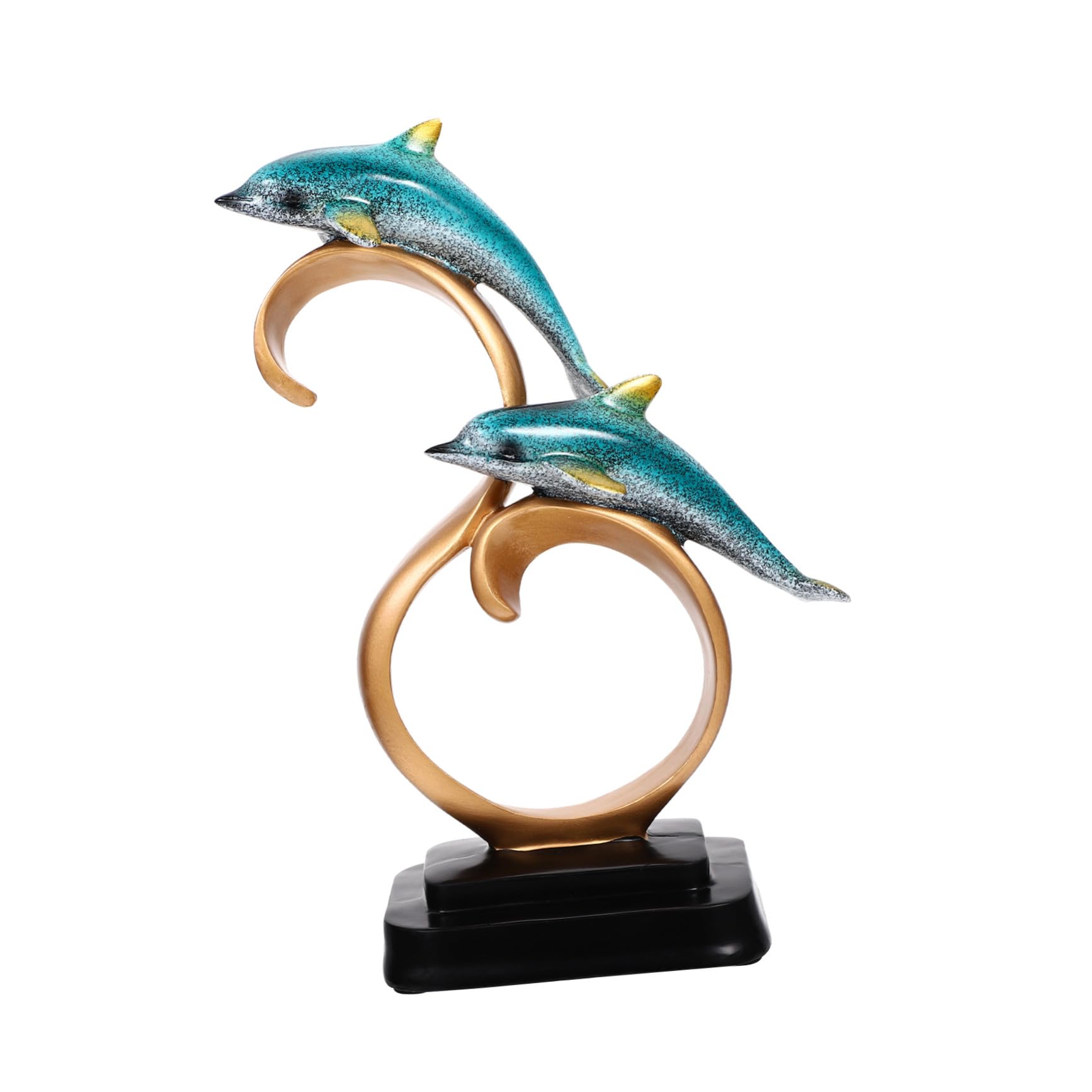 Figurine dauphin résine pour embellir un espace de travail ou salon trop vide