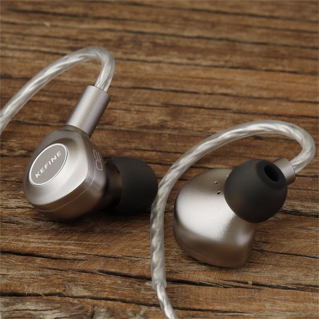 Kefine Delci AE 10 mm DLC+PU Diaframma Driver dinamico IEM, cablato in ear monitor, auricolari HiFi con suono trasparente e potente, due stili di sintonia (3,5 mm)