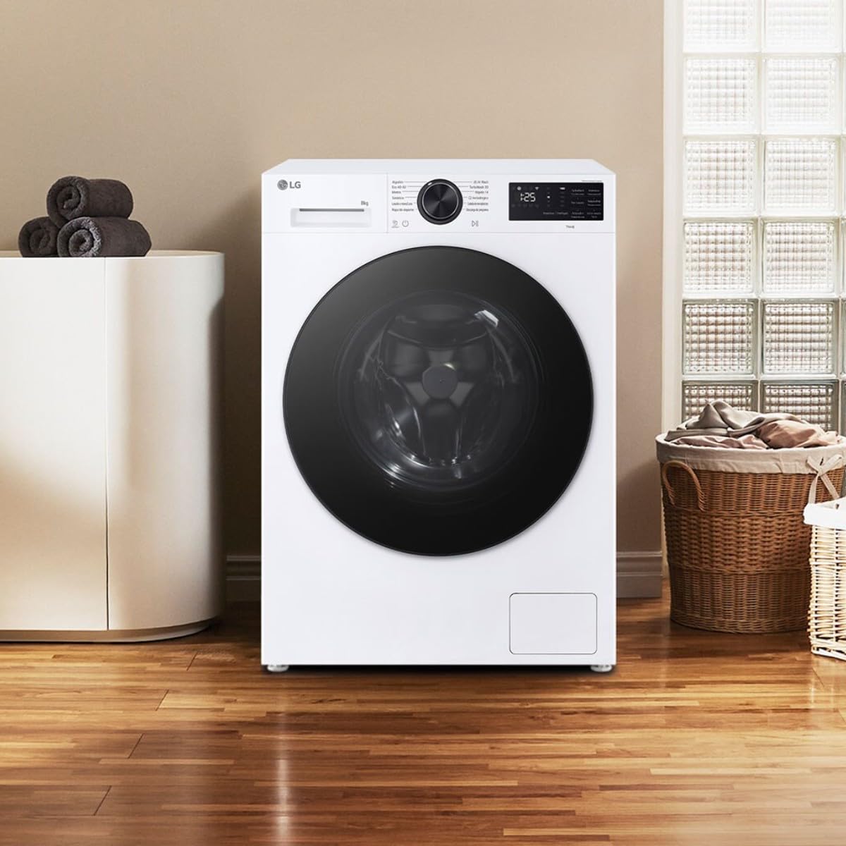 Lavadora LG F2X50S8TLB 8 kg, 1200 rpm, color blanco