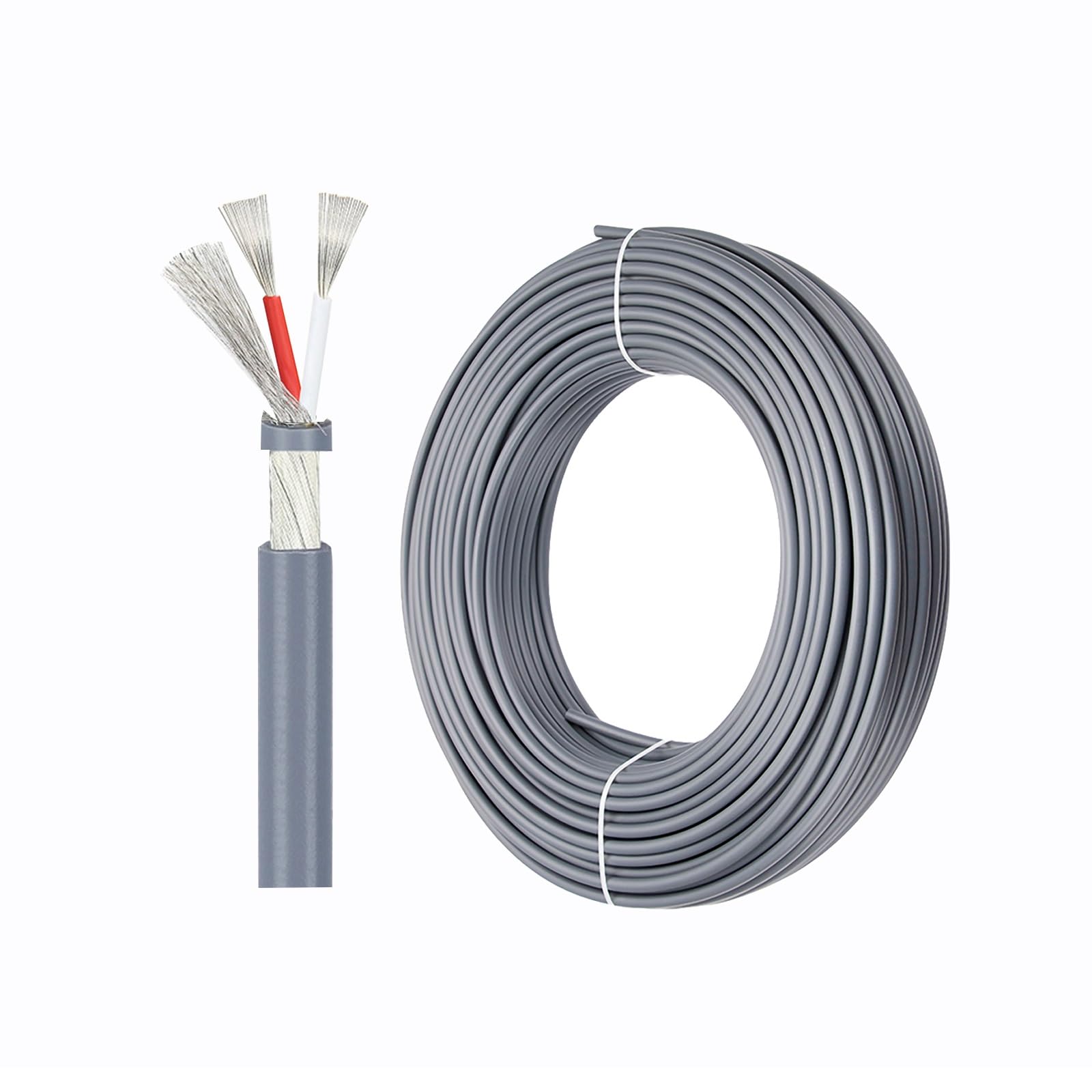 Cable UL2547 blindado 2C de cobre estañado y PVC flexible de 25 pies para audio