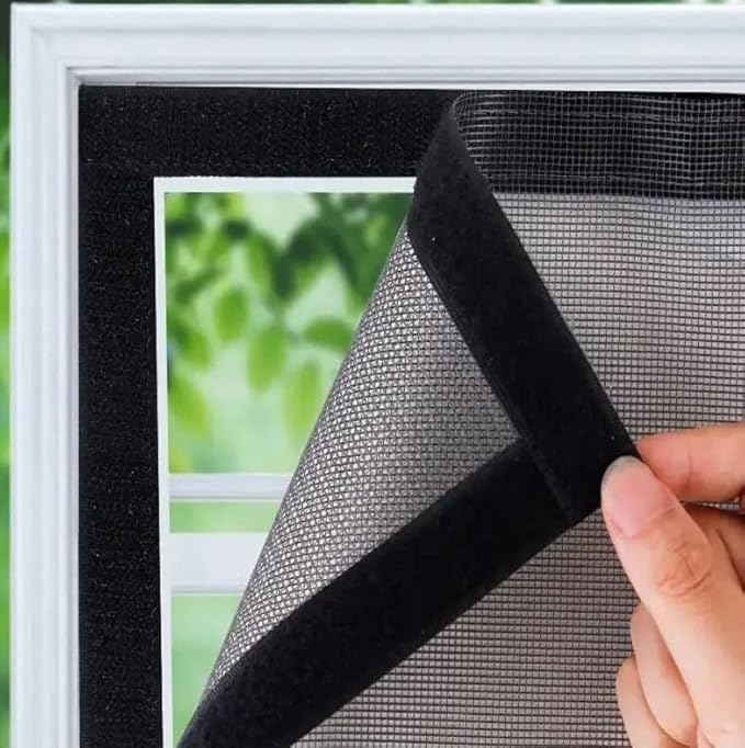 Image of Yuvraj Window Mosquito Net for Home | Fiberglass Insect Mesh with Self Adhesive Tape | Easy Install Fly & Bug Protection Net for Windows (Grey, 3 * 4 ft)