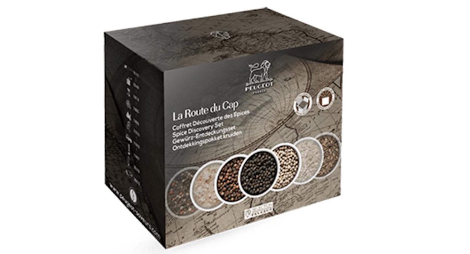PEUGEOT Premium-Pfeffer-Multipack - Kampot Black & Red, Voatsiperifery, Fresh Blend - Herkunft: Kambodscha & Madagaskar - Dreifach-Schutzbeutel - 4x60g