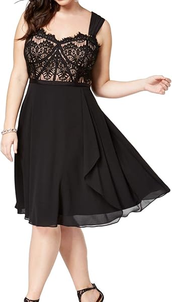 amazon black dress plus size