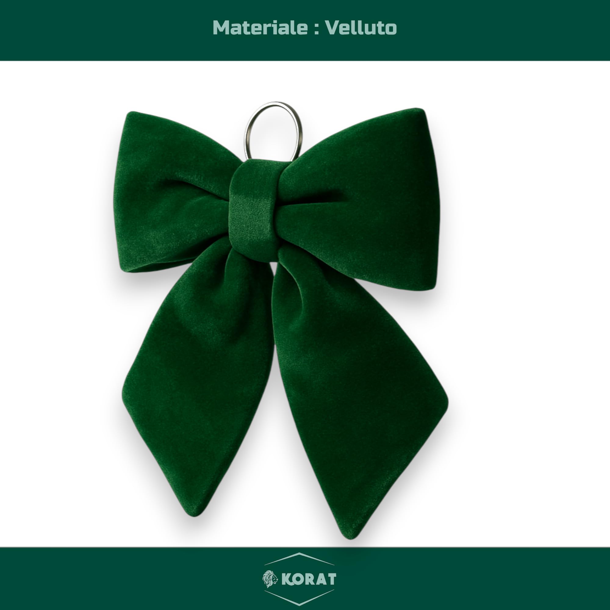 Fiocco in Velluto per Albero di Natale Personalizzato - Idea Regalo per Natale