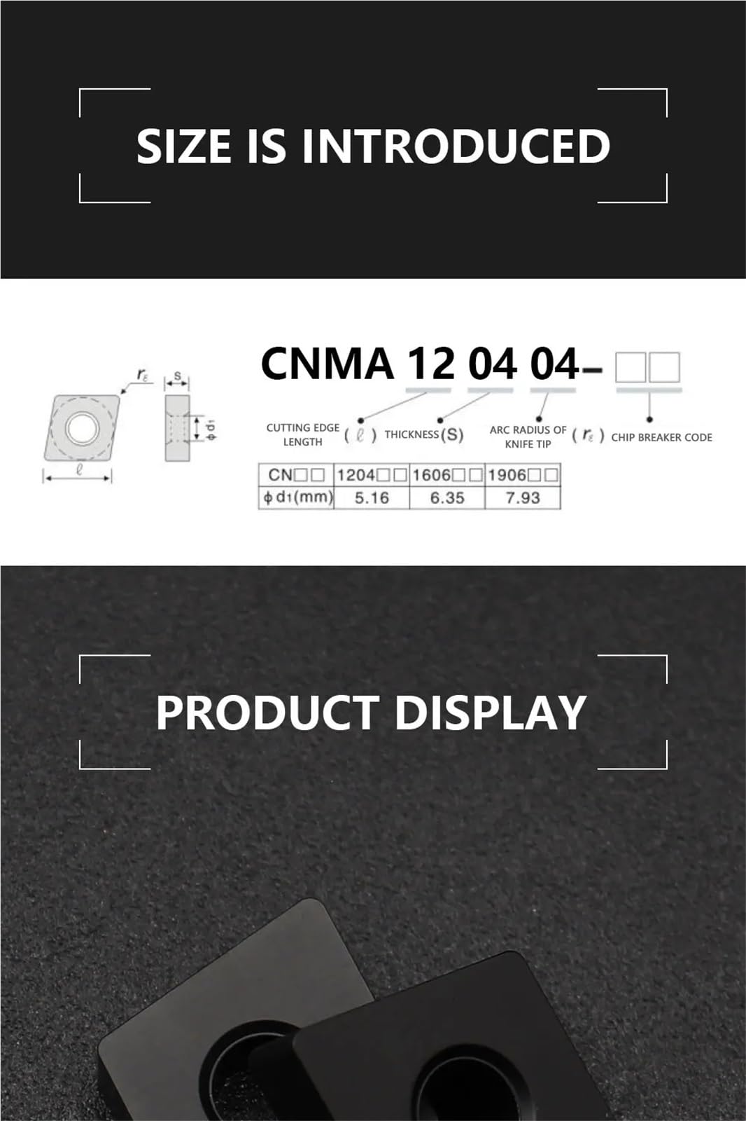 CNMA120408 515 Inserti In Metallo Duro CNMA120404 Piastra Taglierina Per Utensili Per Tornio Per CNC Per Ghisa(CNMA120408 515)