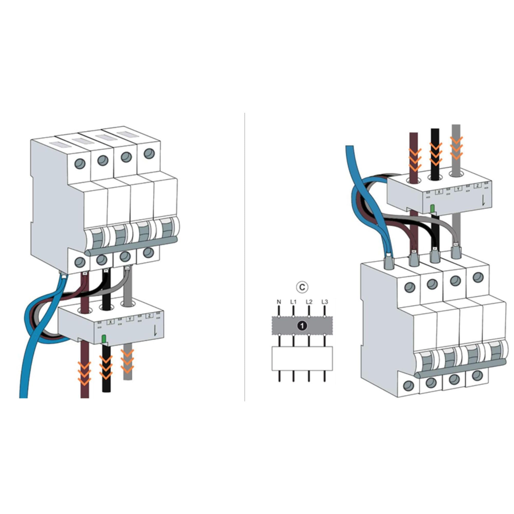 Licznik Energii Elektrycznej z Rejestracją Pomiaru 230/400V - 63A Zdalny Odczyt Danych z Aplikacją Tuya Smart Podlicznik Energii Elektrycznej (trójfazowy)