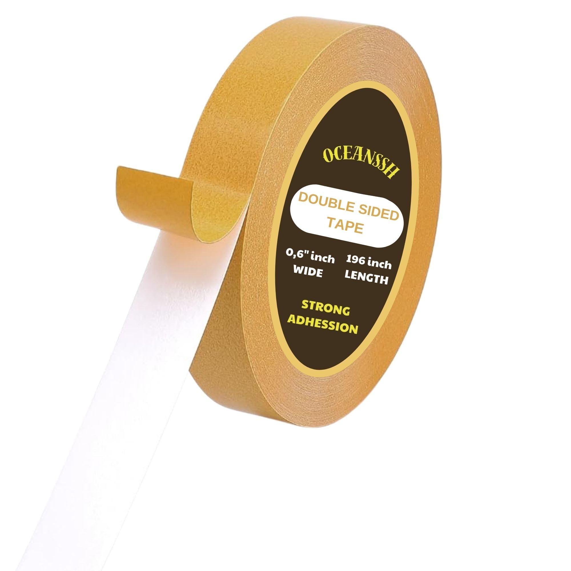OceanSSH Double-Sided Foam Tape – Heavy Duty Mounting Tape with Strong Adhesion for Walls, Metal, Plastic, and More – Perfect for Picture Hanging,