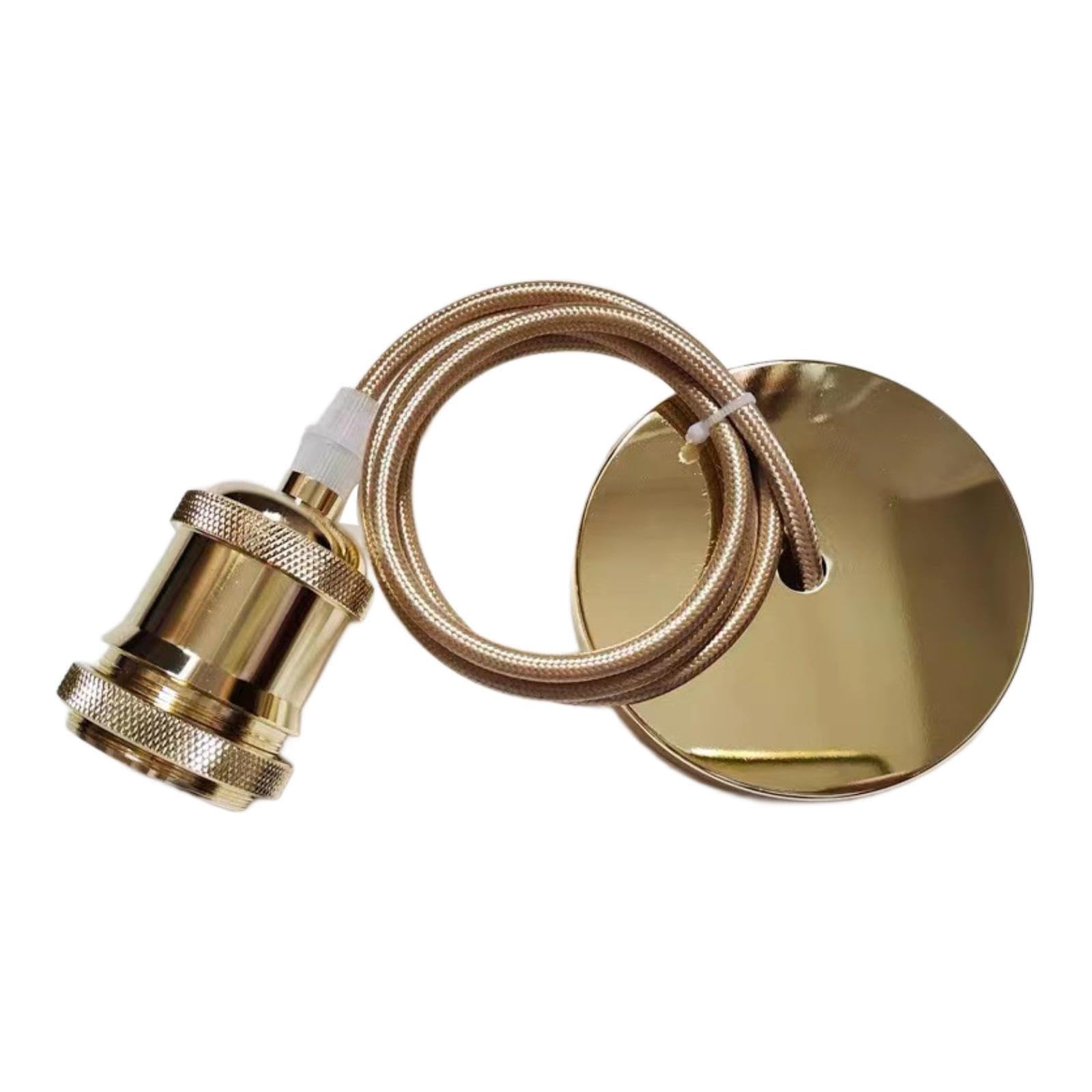 plug in pendant light kit vintage lamp power cord for room champagne gold