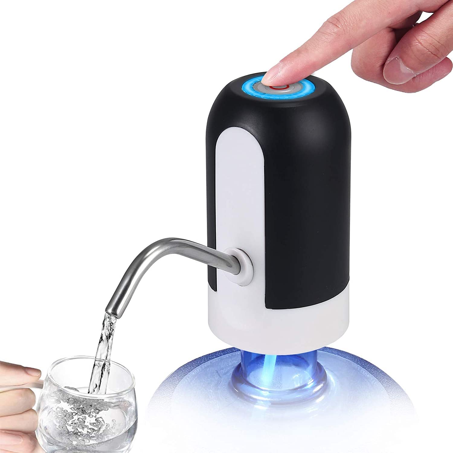 AJB Automatic Wireless Water Bottle Switch Rechargeable Automatic Dispenser with Portable USB Charging USB Cable (B0BZCS6883) Amazon Price History, Amazon Price Tracker