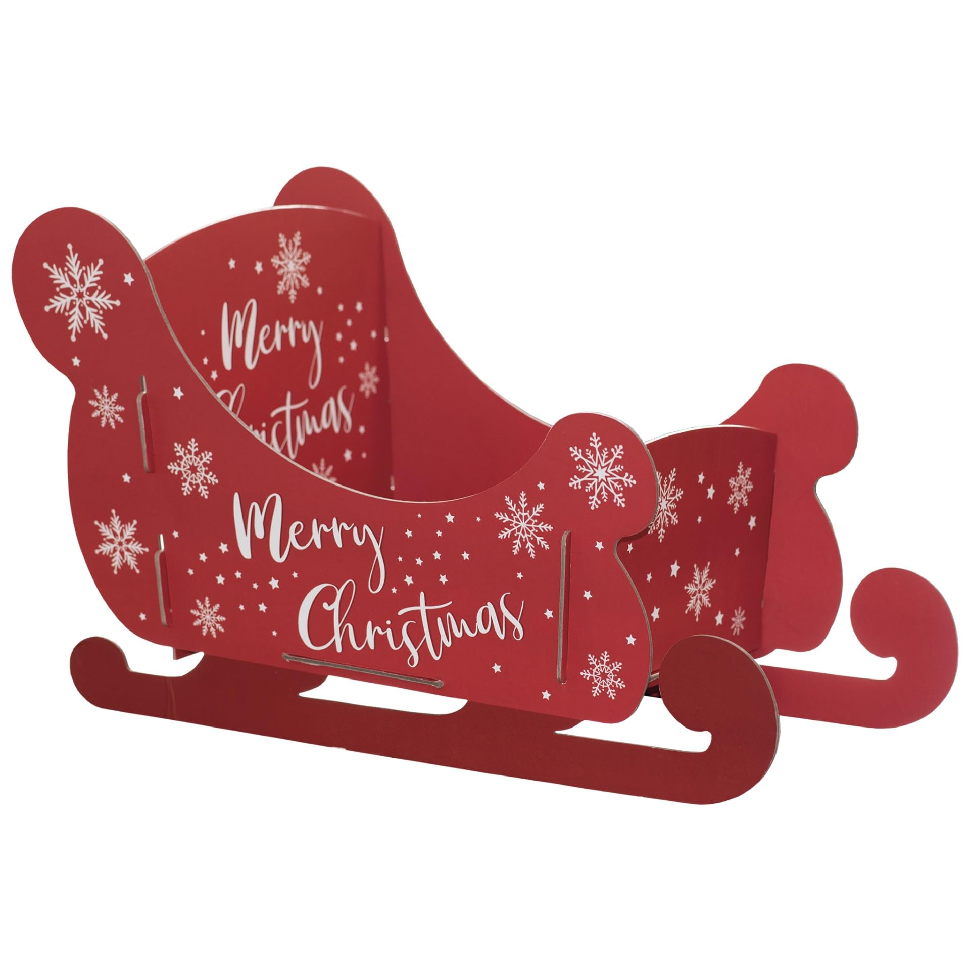 Design By Violet Christmas Sleigh Giftbox – 48cm x 46cm x 28cm - Reusable Sleigh – Perfect for Presents