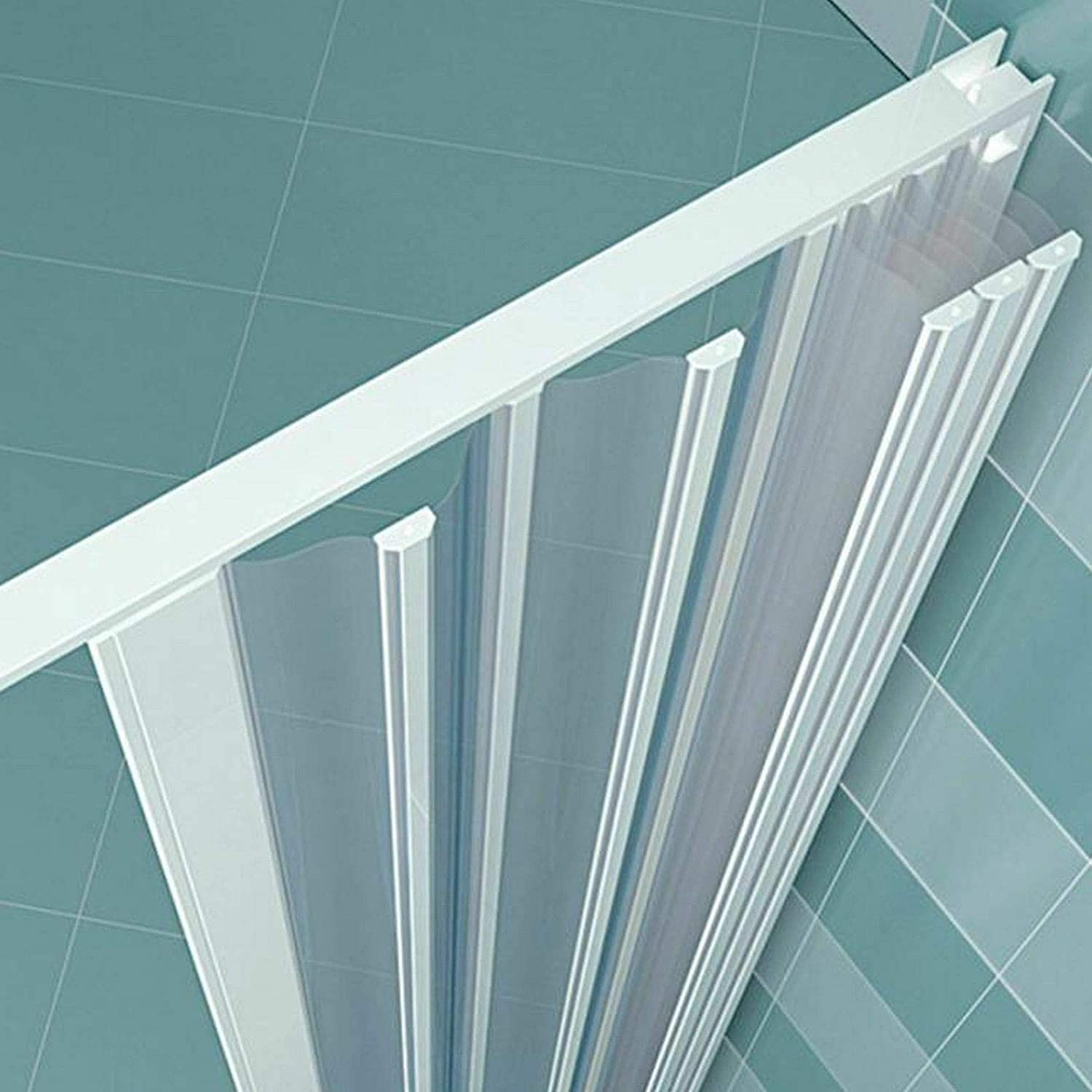 Box Doccia 70x70 Cm A Soffietto Vetro Anticalcare Trasparente E Profilo Nero Opaco 195h Flexy 1