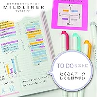 Vista 27 de Zebra Mildliner WKT7-MBL5-TENTO Highlighter, Mild Blue, One Point Pattern, Ladybug, Pack of 5