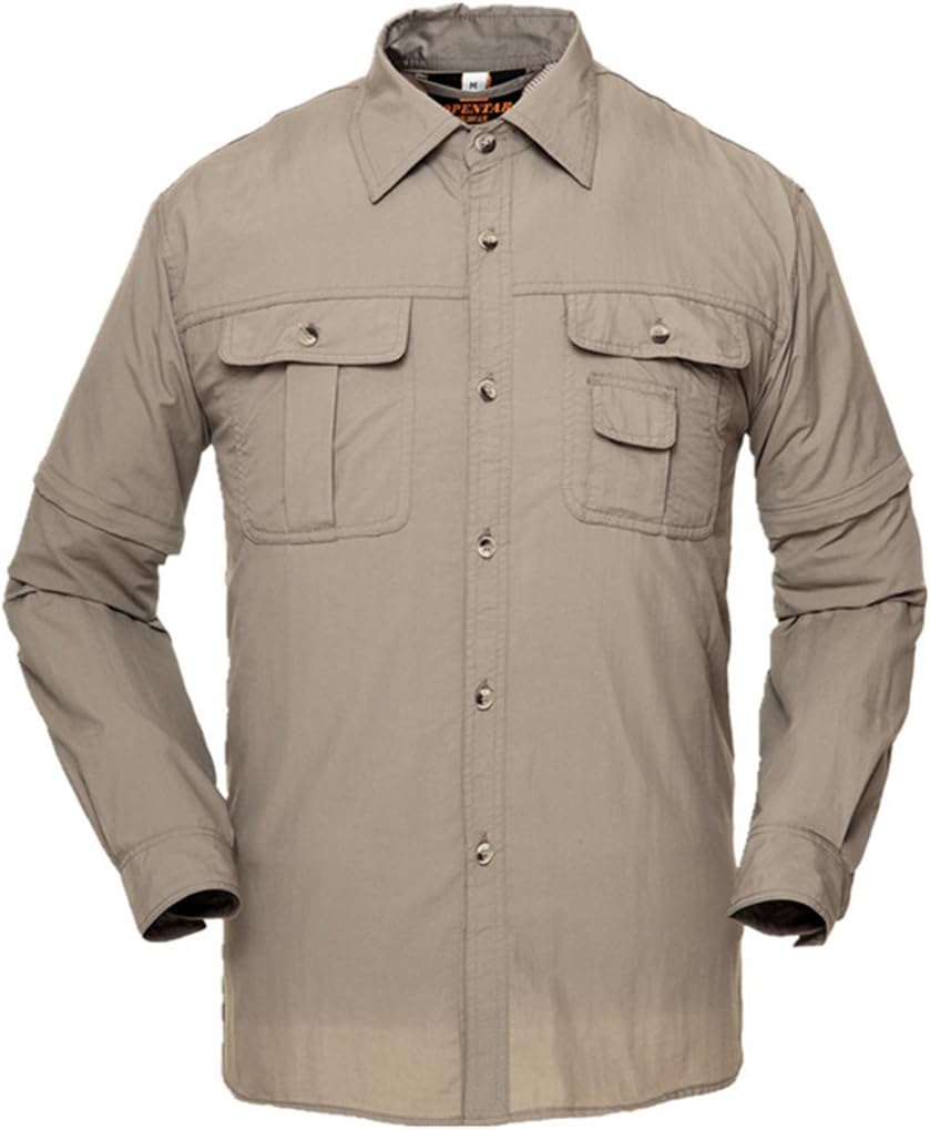 TOPENTAR Men's Quick Dry Casual Breathable Sun Protection Button Work Shirt