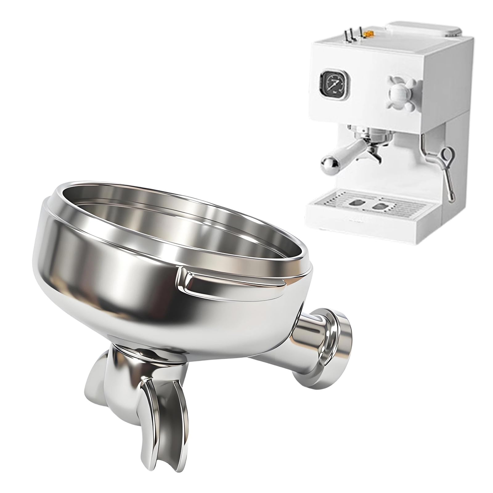 Testa del becco per portafiltro espresso da 58 mm con maniglia di controllo dei flussi, parte per estrazioni perfette del caffè, parte del manico in acciaio inossidabile