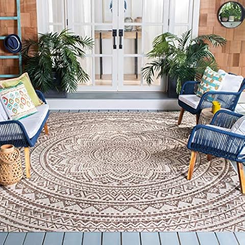 SAFAVIEH Courtyard Collection 9' Square Area Rug Cover
