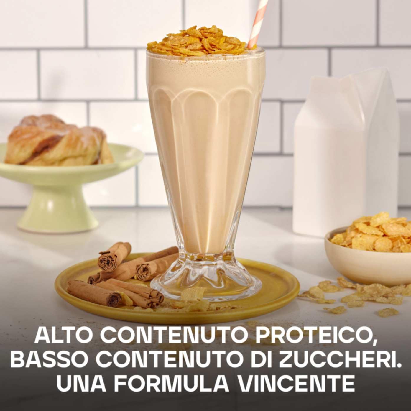 Bulk Pure Whey Proteine in Polvere | Latte di Cereali alla Cannella | 22g Proteine 5g BCAA dose | Basso contenuto di zuccheri | Supporta la crescita il recupero muscolare | Facile da miscelare | 2.5kg