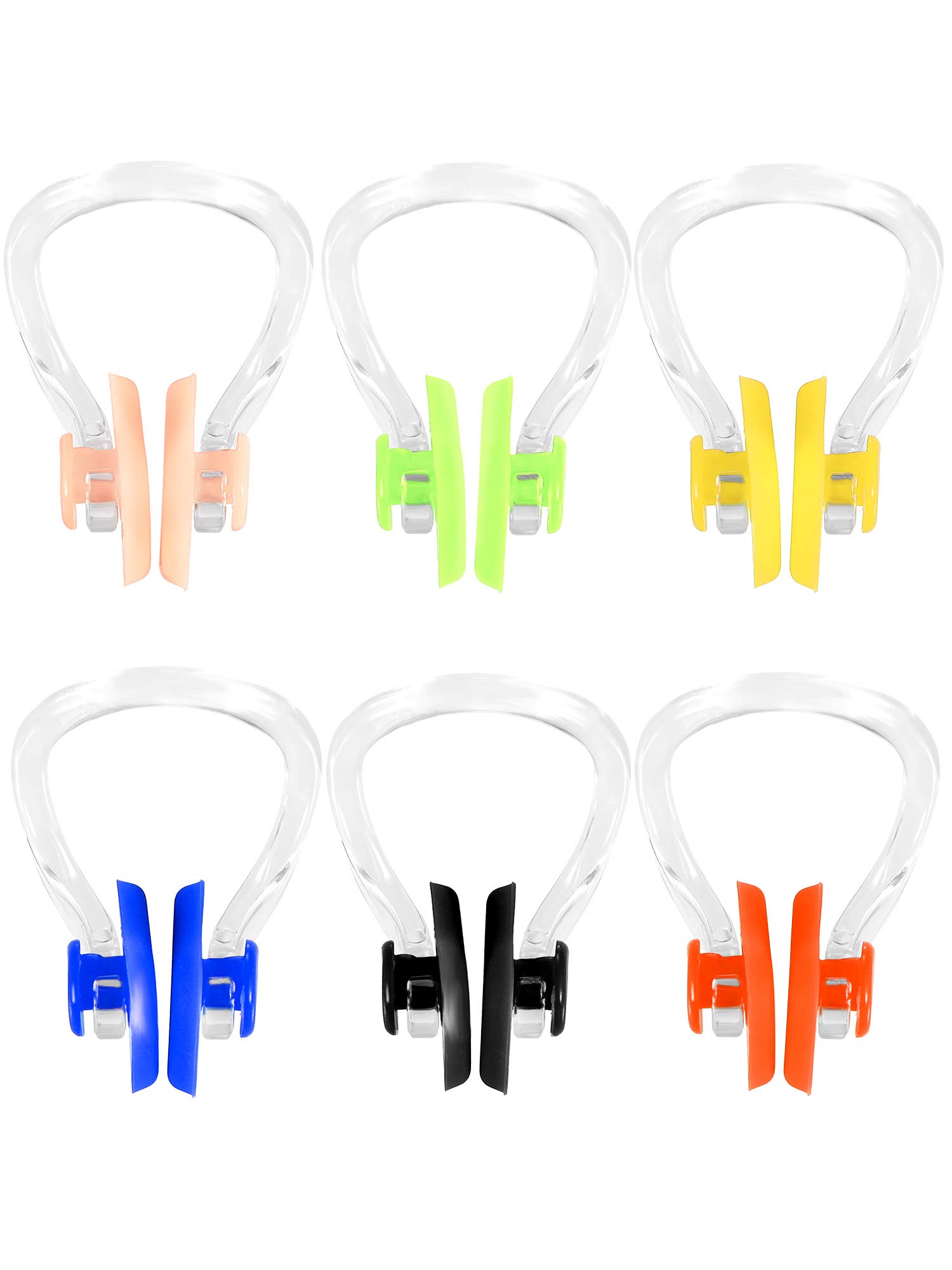 SATINIOR 6 Pieces Surfing Nose Plug Silicone Nose Clip Waterproof Nose Protector for Swimming and Training (B07QD593J7) Amazon Price History, Amazon Price Tracker