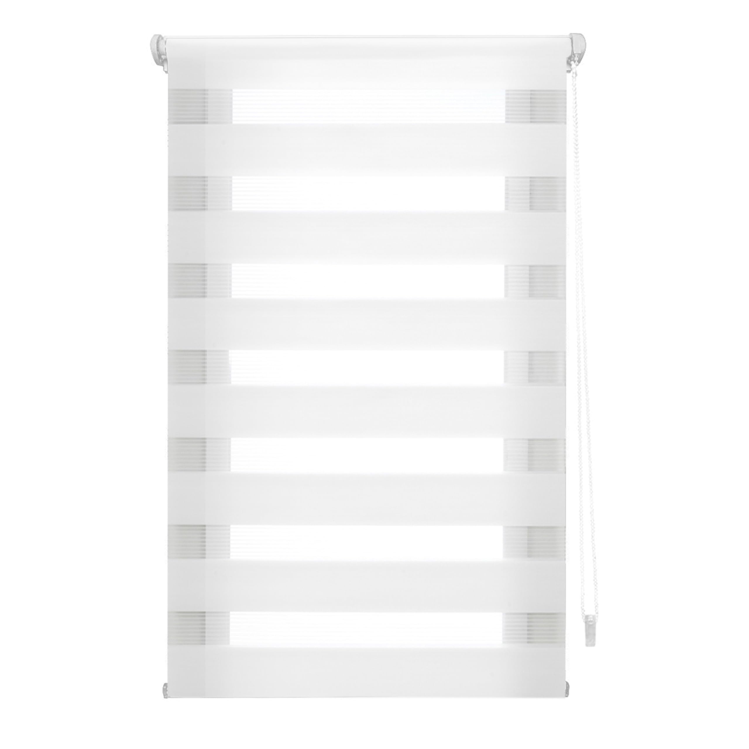 INTERBLIND | Night and Day Roller Blind Installation Without Tools - EasyFix Roller Blind Size 47 x 180 cm Width x Height - Roller Blind Without Drilling Fabric Size 44 x 175 - Night and Day Cream