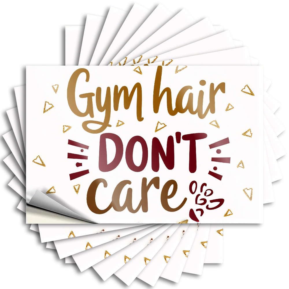 Bath Decor Window Tattoos | Gym Hair Don't Care. Fun for Drinking Decor(8X12CM)