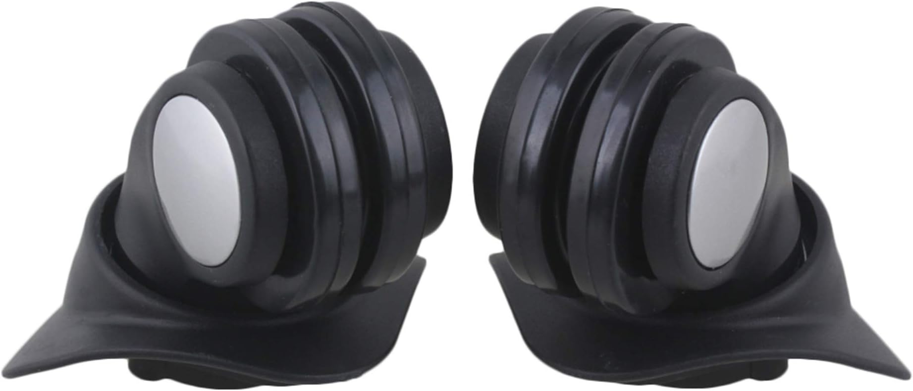 RDEXP Black 1.92inch Wheel Dia Left & Right Luggage Wheels with 6 Screws for Travel Case Replacement Set of 2