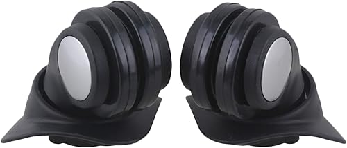 RDEXP Juego de 2 ruedas negras de 1.92 pulgadas de diámetro de rueda izquierda y derecha con 6 tornillos para estuche de viaje de repuesto