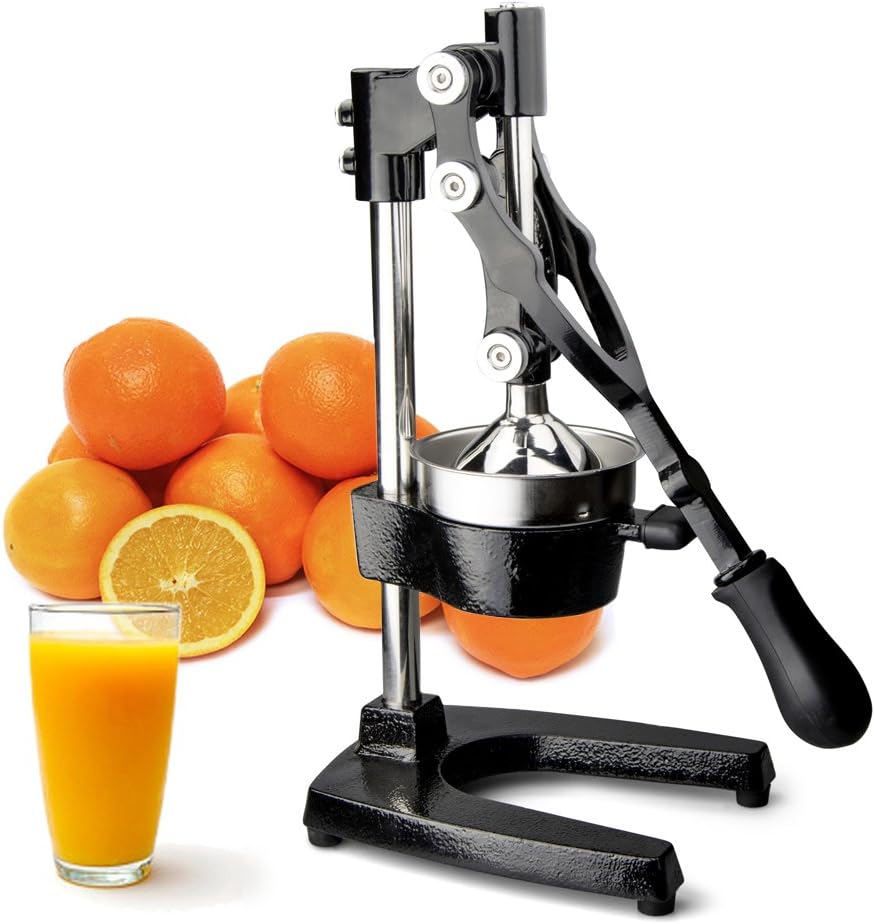 Commercial Citrus Juicer Hand Press - Manual Juicer Extractor - Fruit Juice Press - Heavy Duty Cast Iron Citrus Juicer - Citrus Press - Citrus Squeezer for Lemons, Limes and Oranges etc