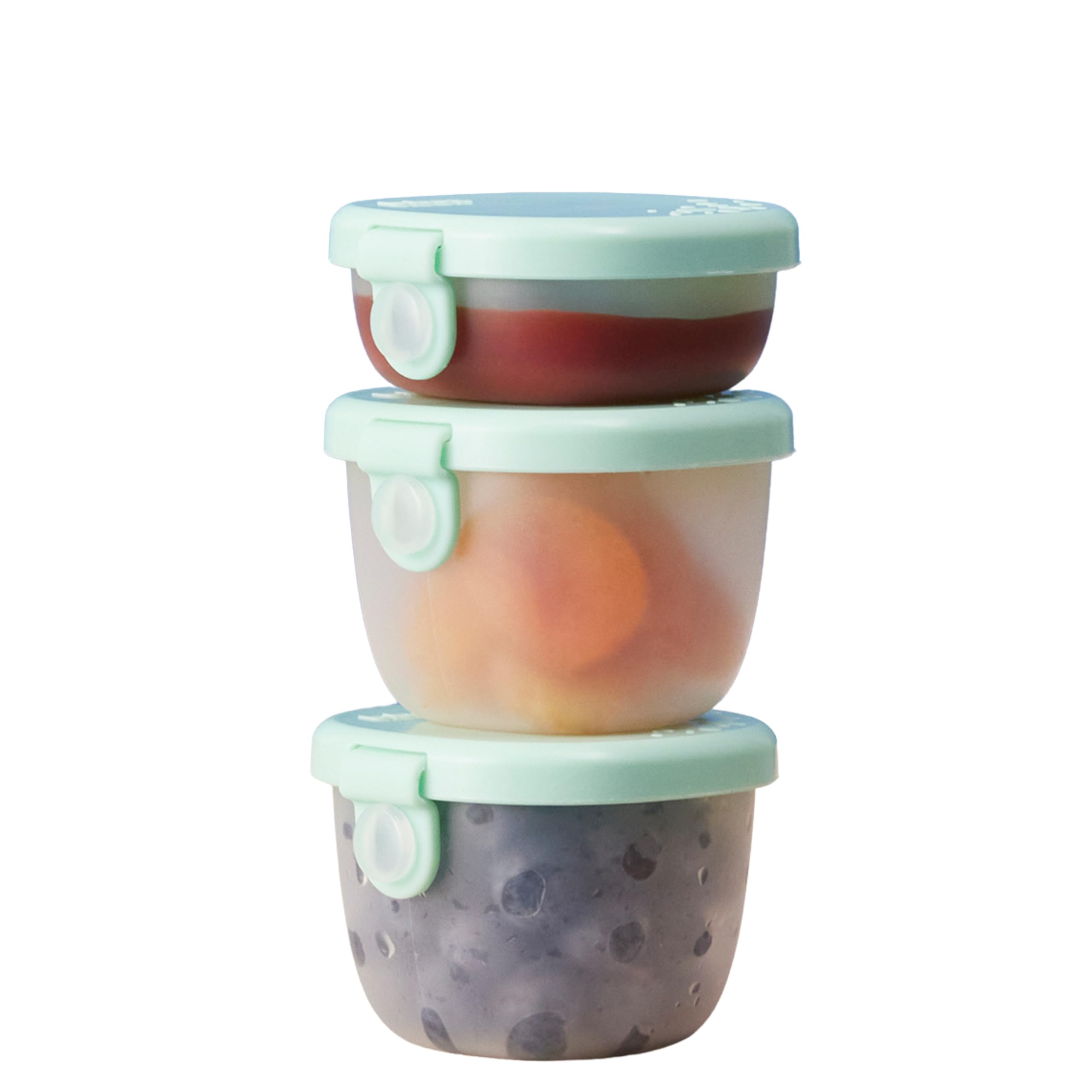 b.box Snack Tubs (3-pack): Snack Cups for Bento Box & Lunch Box. Leak Proof Snack Containers for Kids, 4 oz & 2 oz sizes. Dishwasher & Microwave Safe (forest)