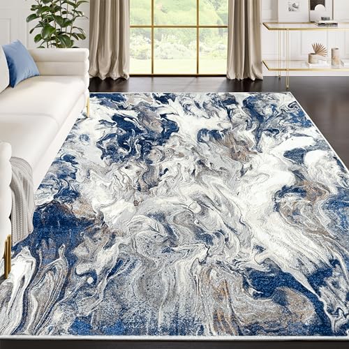Tapete Abani Blue 6' x 9' con diseño abstracto miniatura 1