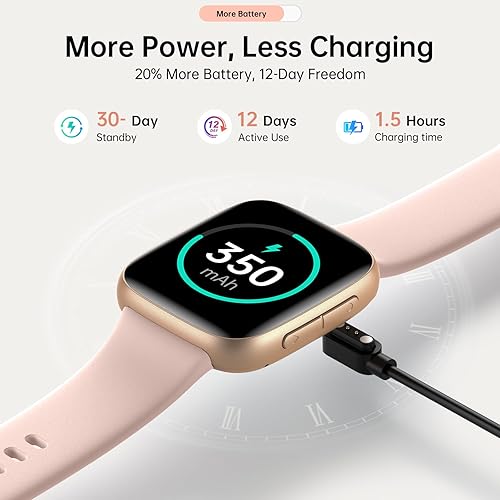 Miniatura 7 de Últimos relojes inteligentes para mujeres y hombres, 2 bandas, pantalla AMOLED HD de 1.85 pulgadas (390 x 450), duración de la batería de 12 días,