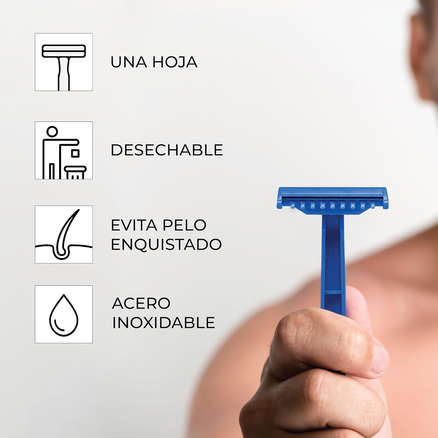 Pack Gel Conductor de Ultrasonido 5l + 100 Cuchillas de Afeitar Desechables de 1 Hoja