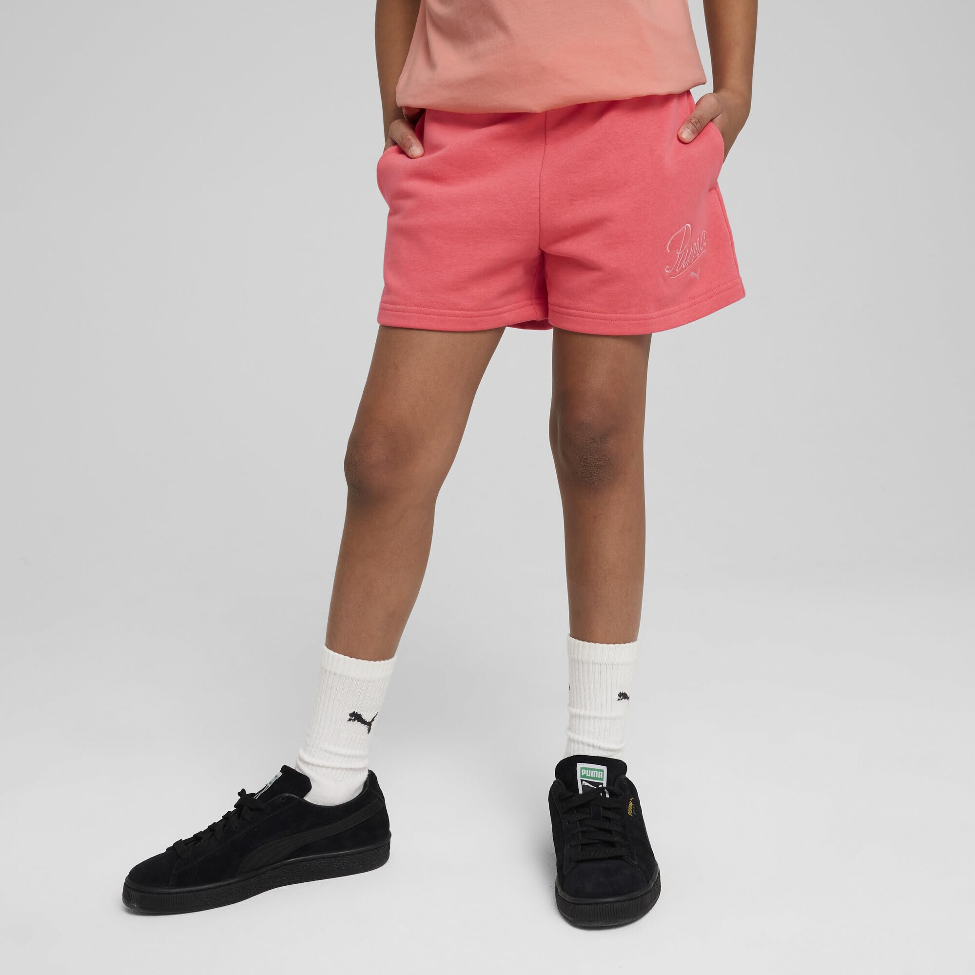 PUMA Ess Script Shorts G - Szorty z dzianiny Dziewczynki