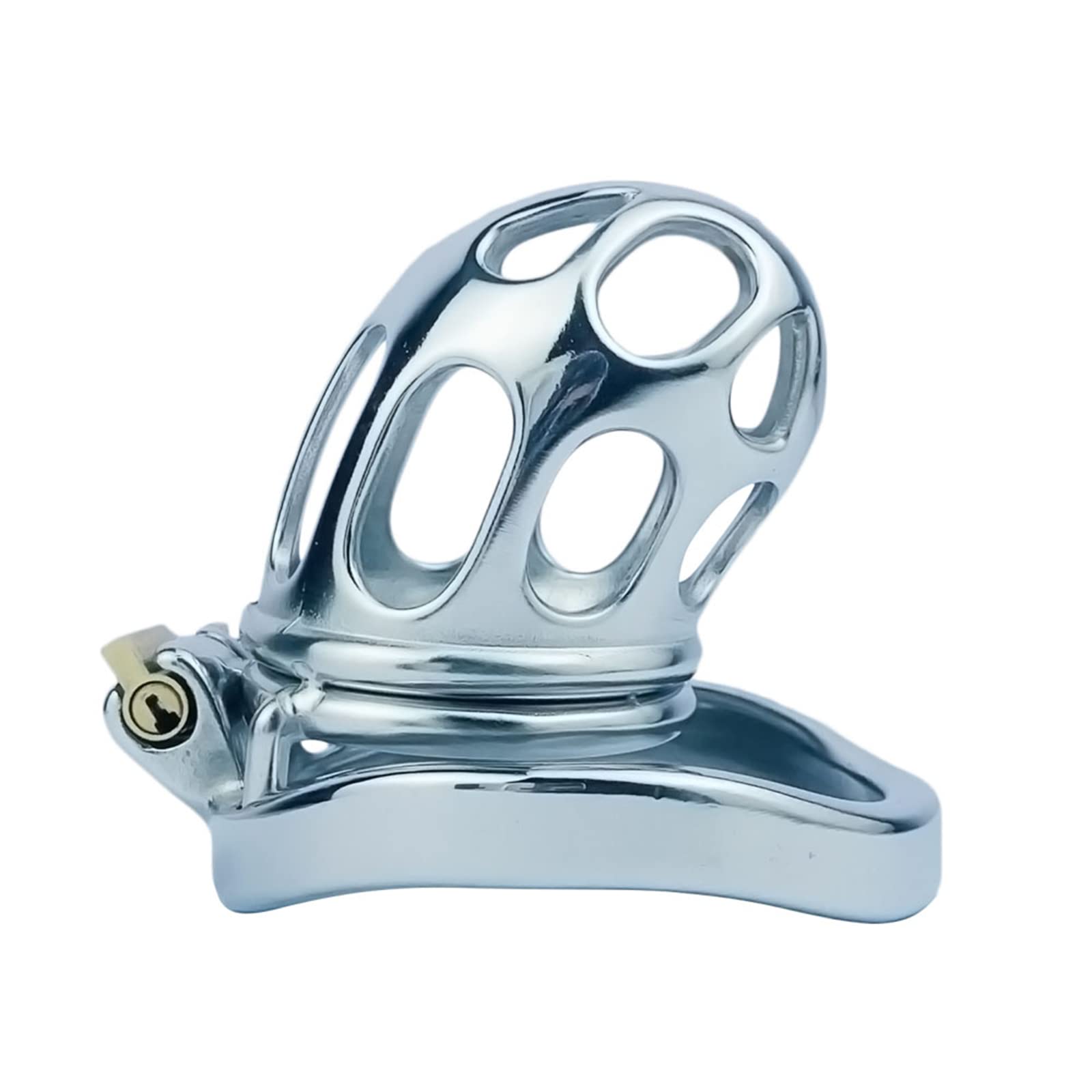 Edelstahl Keuschheitskäfig Herren Metall Peniskäfig Male Keuschheitsgürtel Cock Cage Penis Käfige Chastity Device Extrem Sklaven Keuschheit Bondage SM Sexspielzeug für Männer(Bogenring-45mm)
