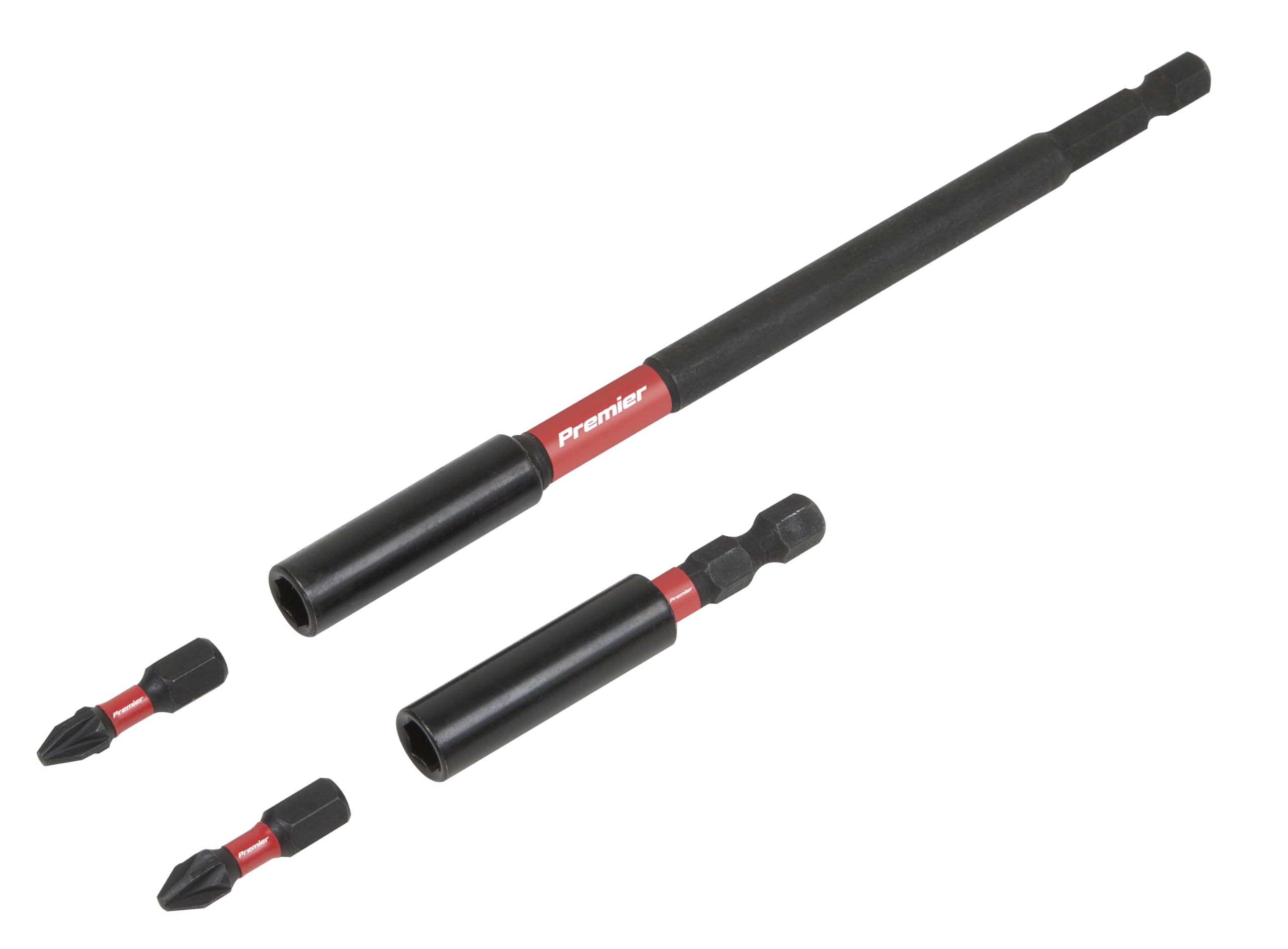 Sealey 4 Piece Impact Screwdriver Bit Holder and PZ2 Bit Set