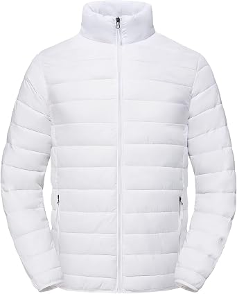 Zoofly Mens Winter Coats Thermal Lightweight Puffy Jackets Men Waterproof Warm Puffer Coat with Zip Pockets